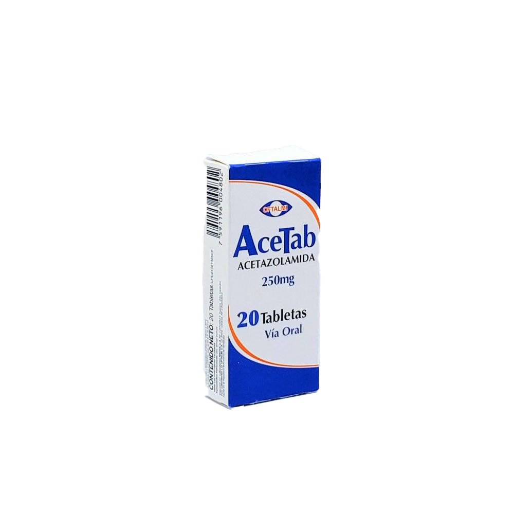 ACETAB (ACETAZOLAMIDA) 250MG X 20 TABLETAS (OFTALMI)