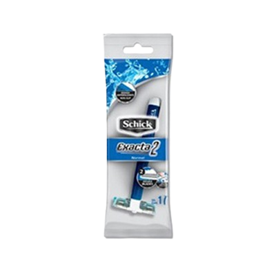 AFEITADORA SCHICK EXACTA 2 PIEL NORMAL AZUL RISTRA UNIDAD 