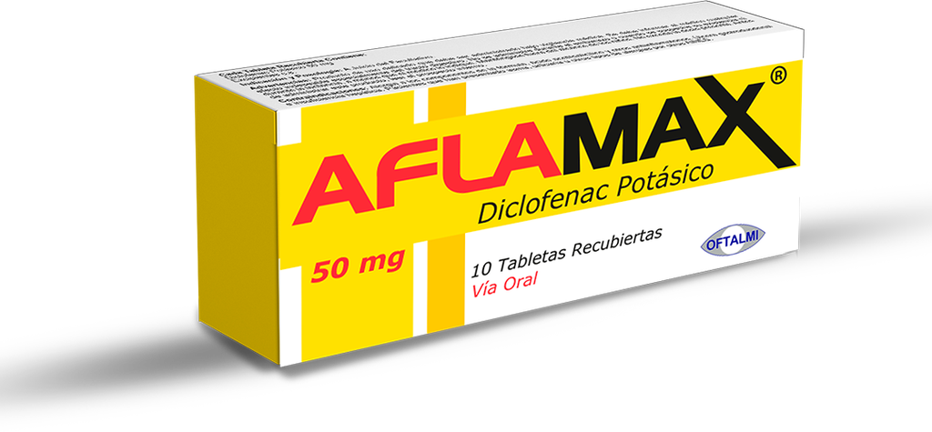 AFLAMAX (DICLOFENAC POTASICO) 50MG X 10 TABLETAS (OFTALMI)