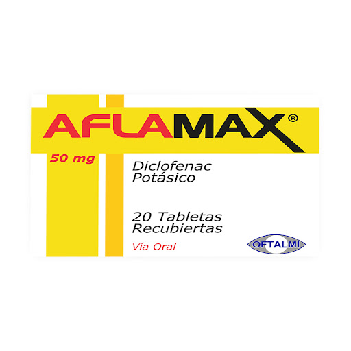 AFLAMAX (DICLOFENAC POTASICO) 50MG X 20 TABLETAS (OFTALMI)