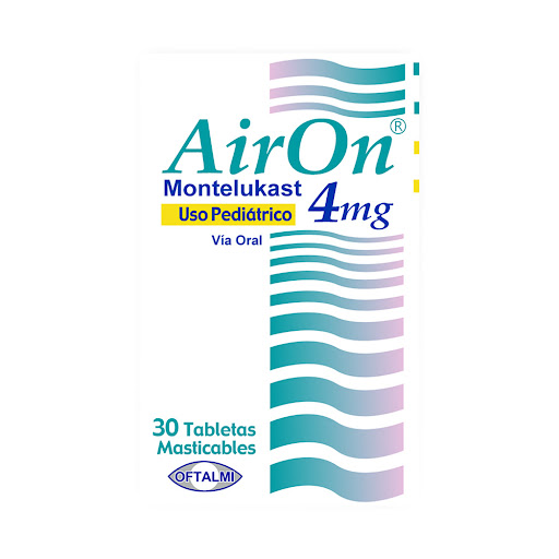 AIRON (MONTELUKAST) 4 MG X 30 TABLETAS MASTICABLES (OFTALMI)