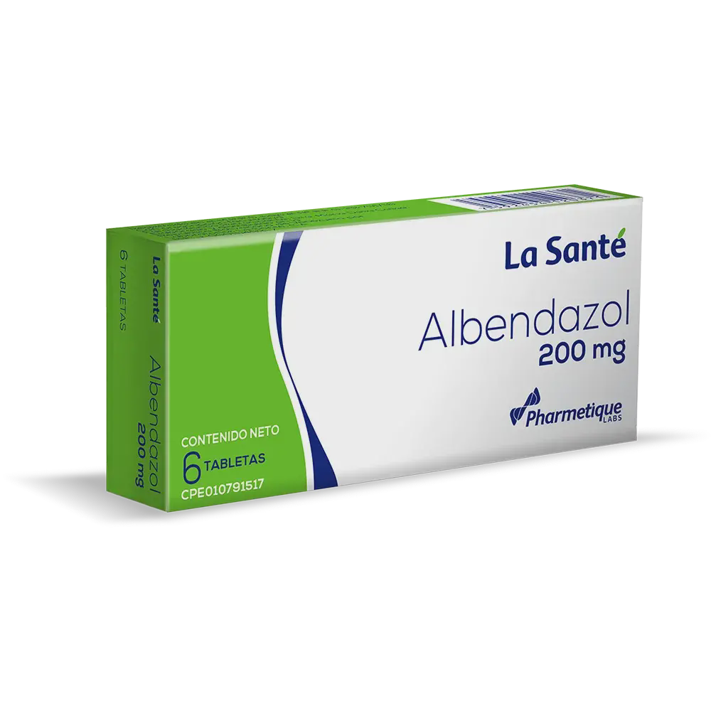ALBENDAZOL 200MG X 6 TABLETAS (LA SANTE)