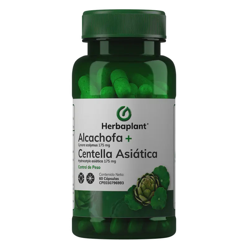 ALCACHOFA + CENTELLA ASIATICA 175MG/175MG X 60 CAPSULAS (HERBAPLANT)