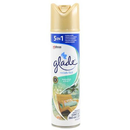 AMBIENTADOR AEROSOL PARAISO AZUL 360ML (GLADE)