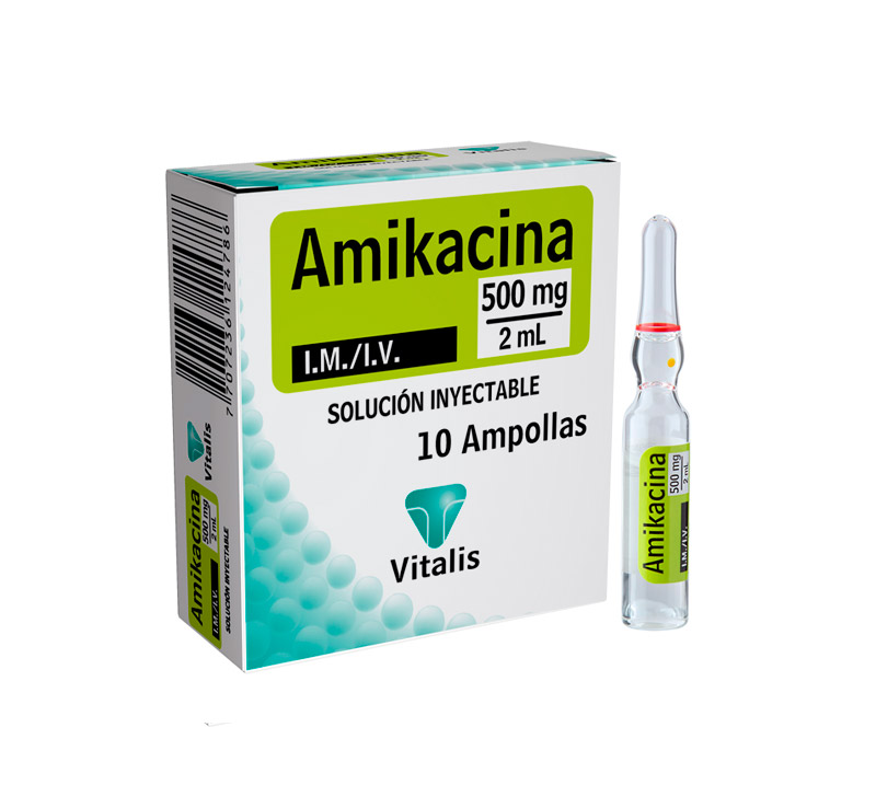 AMIKACINA 500MG/2ML X AMPOLLA IM/IV (VITALIS)