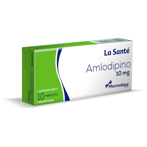 AMLODIPINO (AMLODIPINA) 10MG X 10 TABLETAS (LA SANTE)