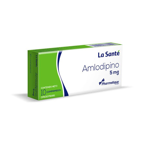 AMLODIPINO (AMLODIPINA) 5MG X 10 TABLETAS (LA SANTE)