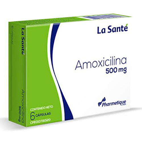 AMOXICILINA 500MG X 6 CAPSULAS (LA SANTE)