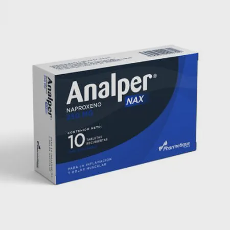 ANALPER NAX (NAPROXENO) 250MG X 10 TABLETAS RECUBIERTAS (PHARMETIQUE)