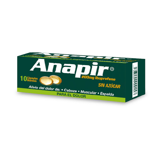 ANAPIR (IBUPROFENO) 200MG X 10 CAPSULAS BLANDAS (FC PHARMA)