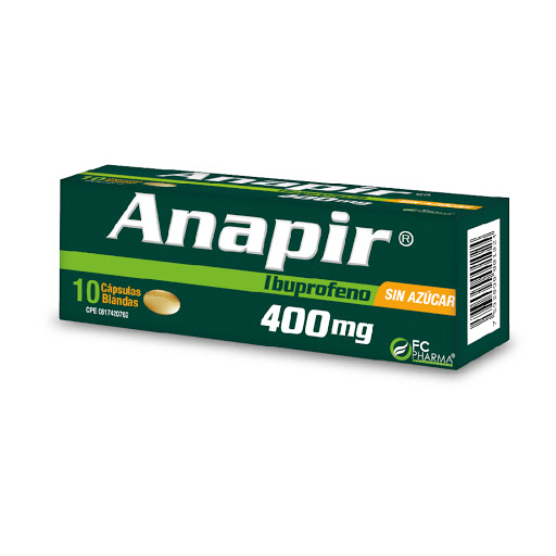 ANAPIR (IBUPROFENO) 400MG X 10 TABLETAS BLANDAS (FC PHARMA)