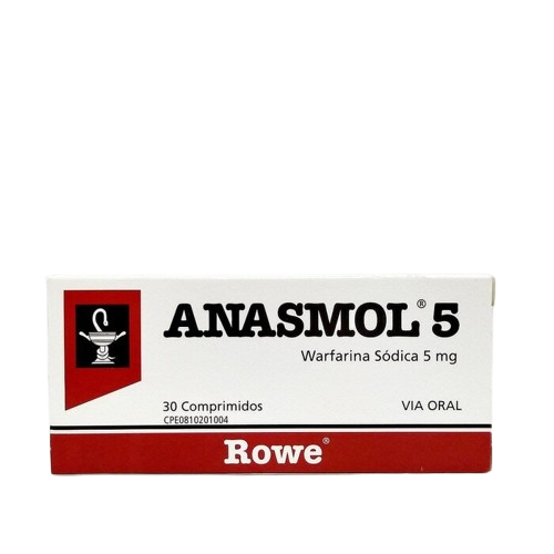 ANASMOL (WARFARINA SODICA) 5MG X 30 COMPRIMIDOS (MEGALABS)