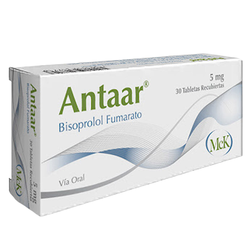 ANTAAR (BISOPROLOL FUMARATO) 5MG X 30 TABLETAS (CALOX)