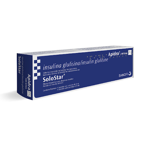 APIDRA SOLOSTAR (INSULINA GLULISINA) 100UI/ML X 1 CARTUCHO X 3ML (CALOX)