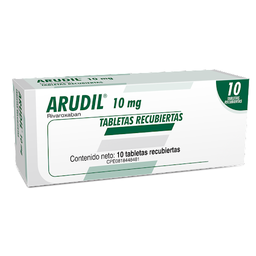 ARUDIL (RIVAROXABAN) 10MG x 10 TABLETAS RECUBIERTAS (FARMA)