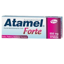 ATAMEL FORTE (ACETAMINOFEN) 650MG X 10 TABLETAS (CALOX)