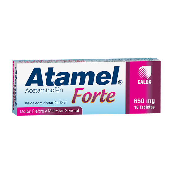ATAMEL FORTE (ACETAMINOFEN) 650MG X 10 TABLETAS (CALOX)