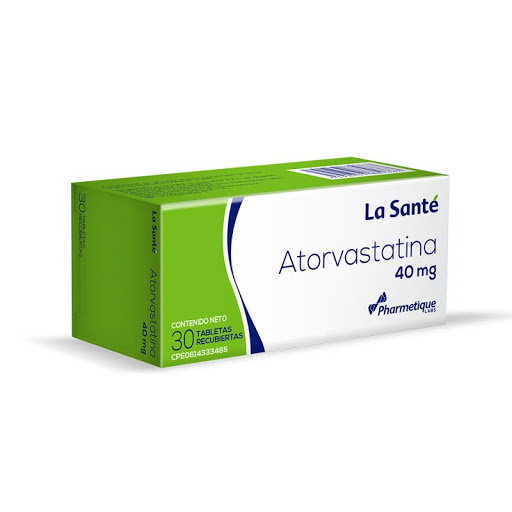ATORVASTATINA  40MG X 30 TABLETAS RECUBIERTAS (LA SANTE)