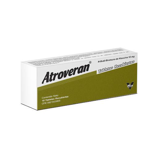 ATROVERAN (N-BUTIL BROMURO DE HIOSCINA) 10MG X 10 TABLETAS R. (VARGAS)