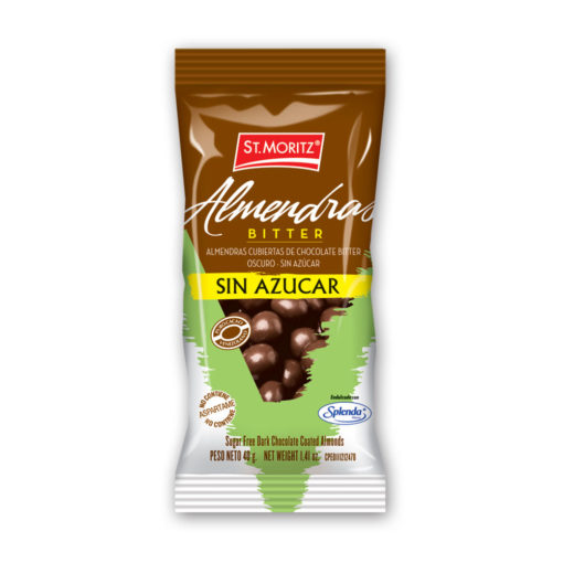 AVELLANAS CUBIERTAS DE CHOCOLATE SIN AZUCAR CON SPLENDA X 40GR (ST. MORITZ)