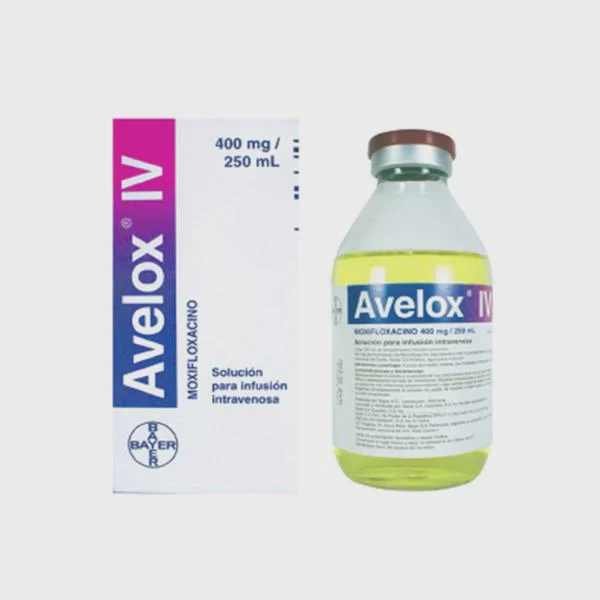 AVELOX IV SOLUCION INYECTABLE PARA INFUSION (MOXIFLOXACINA) 400MG/250ML X 1 AMPOLLA (BAYER)
