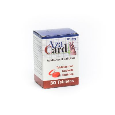 AZACARD (ACIDO ACETILSALICILICO) 81MG X 30 TABLETAS (OFTALMI)