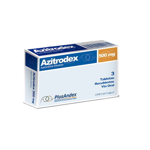 AZITRODEX (AZITROMICINA) 500MG X 3 TABLETAS (PLUSANDEX)