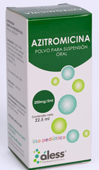 AZITROMICINA POLVO PARA SUSPENSION  200MG/5ML X 22.5ML (ALESS)