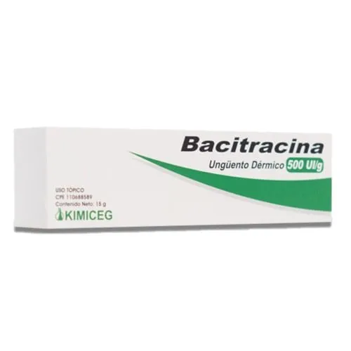 BACITRACINA UNGÜENTO  500UI/1GR X 15GR (KIMICEG)