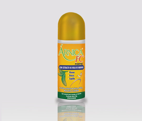 ARNICA FC FORTE ROLL ON (MANGO - ARNICA - SABILA - MANZANILLA - CALENDULA - ALCANFOR - MENTOL)  X 90GR (FC PHARMA)