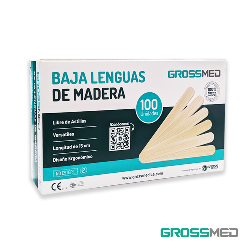 BAJA LENGUA DE MADERA  X 100 UNIDADES (GROSSMED)
