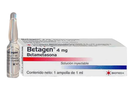 BETAGEN SOLUCION INYECTABLE (BETAMETASONA) 4MG/1ML X 1 AMPOLLA (BIOTECH)
