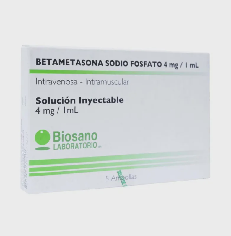BETAMETASONA SODIO FOSFATO SOLUCION INYECTABLE  4MG/1ML X 1 AMPOLLA IM/IV (CR EL MORRO)