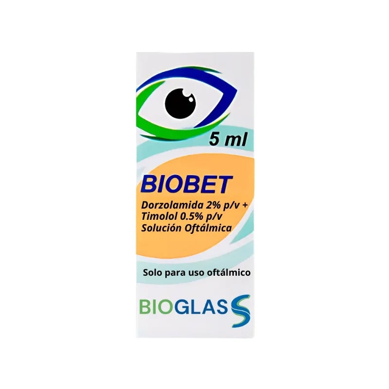 BIOBET (DORZOLAMIDA + TIMOLOL) 2% + 0,5% X 5 ML (BIOGLASS)