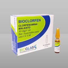 BIOCLORFEN SOLUCION INYECTABLE (CLORFENAMINA MALEATO) 10MG/1ML X 1 AMPOLLA IM/IV (BIOGLASS)