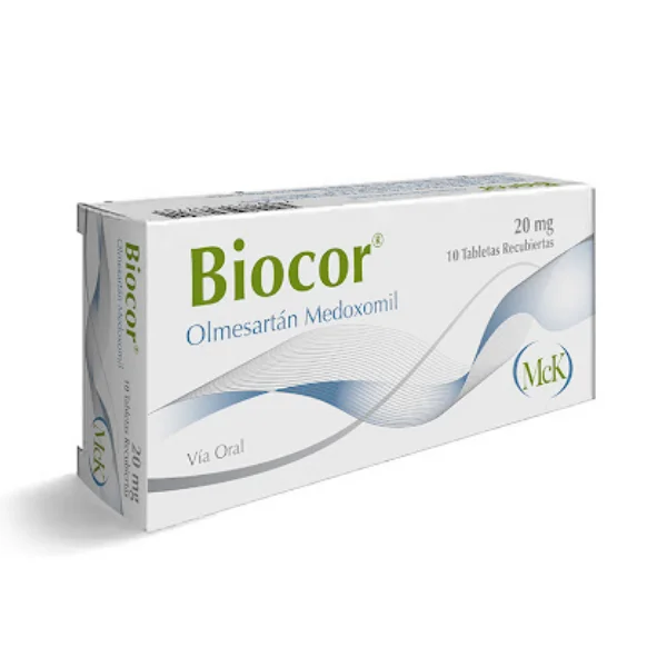 BIOCOR (OLMESARTAN MEDOXOMIL) 20MG X 10 TABLETAS (CALOX)