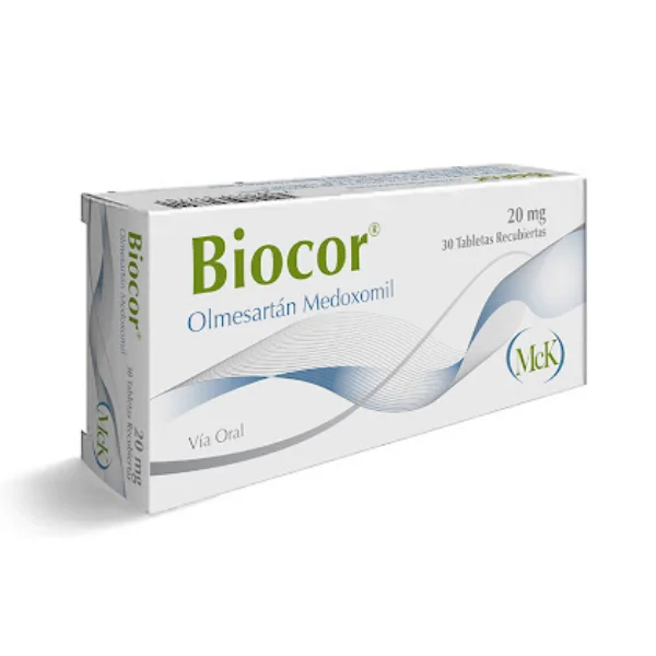 BIOCOR (OLMESARTAN MEDOXOMIL) 20MG X 30 TABLETAS (CALOX)