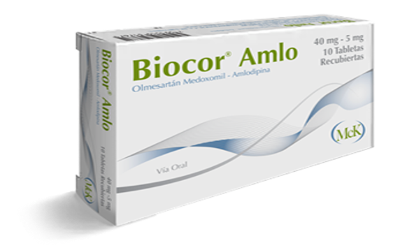 BIOCOR AMLO (OLMESARTAN - AMLODIPINA) 40MG/5MG X 10 TABLETAS (CALOX)