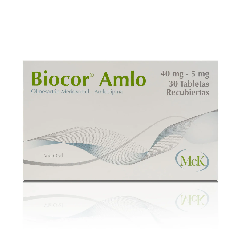 BIOCOR AMLO (OLMESARTAN - AMLODIPINA) 40MG/5MG X 30 TABLETAS (CALOX)