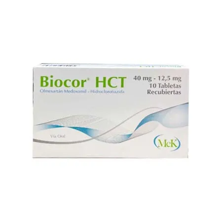 BIOCOR HCT (OLMESARTAN MEDOXOMILO - HIDROCLORORIAZIDA) 40MG-12.5MG X 10 TABLETAS (CALOX)