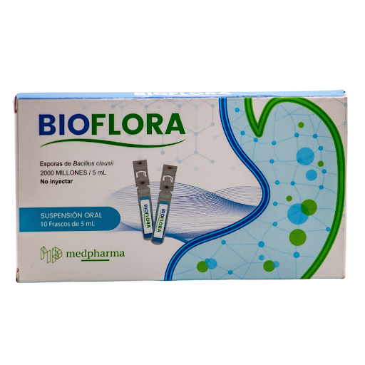 BIOFLORA (BACILLUS CLAUSII) 2000 MILLONES X 10 VIALES (MED PHARMA)