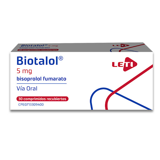 BIOTALOL (BISOPROLOL FUMARATO) 5MG X 30 COMPRIMIDOS RECUBIERTOS (LETI)