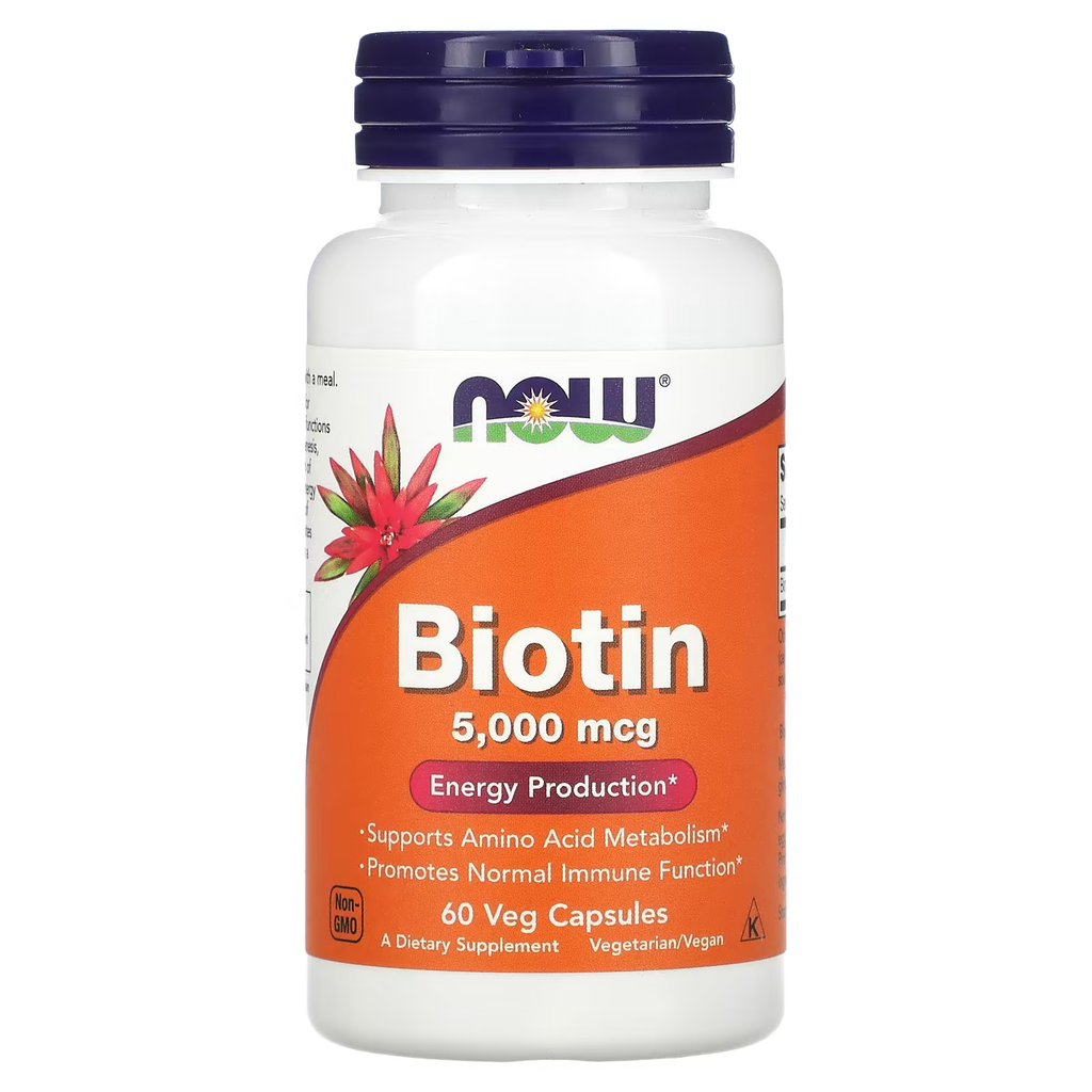 BIOTIN  5000MCG X 60 CAPSULAS (NOW)