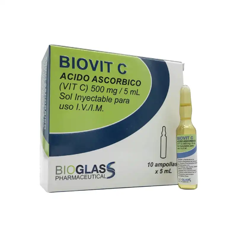 BIOVIT C (VITAMINA C) 500MG/5ML X 1 AMPOLLA