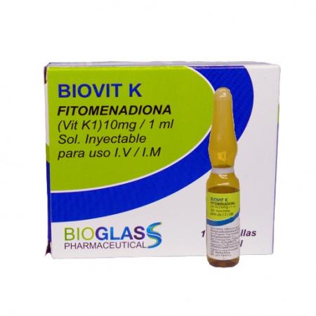 BIOVIT K (FITOMENADIONA) 10 MG/1ML X 1 AMPOLLA (BIOGLASS)