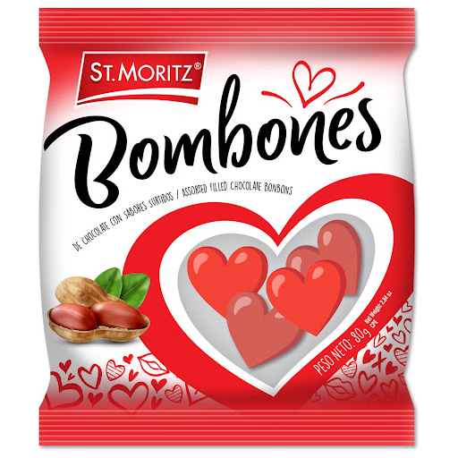BOMBONES CORAZÓN FOIL BOLSA 10 UNIDADES (ST MORITZ)