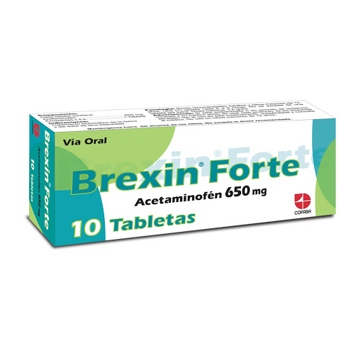 BREXIN FORTE (ACETAMINOFEN) 650MG X 10 TABLETAS (COFASA)