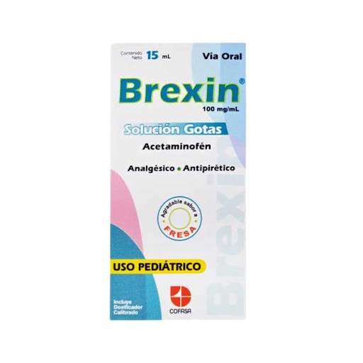 BREXIN SOLUCION GOTAS USO PEDIATRICO (ACETAMINOFEN) 100MG/1ML X 15ML (COFASA)