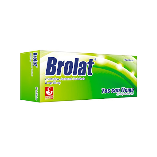 BROLAT (LORATADINA - AMBROXOL CLORHIDRATO) 5MG/30MG X 10 TABLETAS (MEYER)