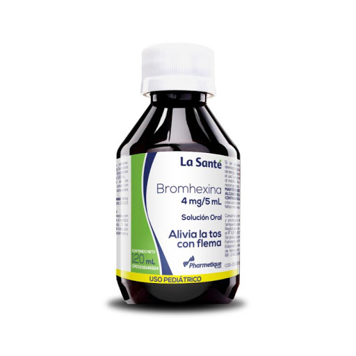 BROMEXINA JARABE USO PEDIATRICO  4MG/5ML X 120ML (LA SANTE)